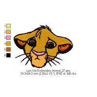 Lion Kid Embroidery Animal_27